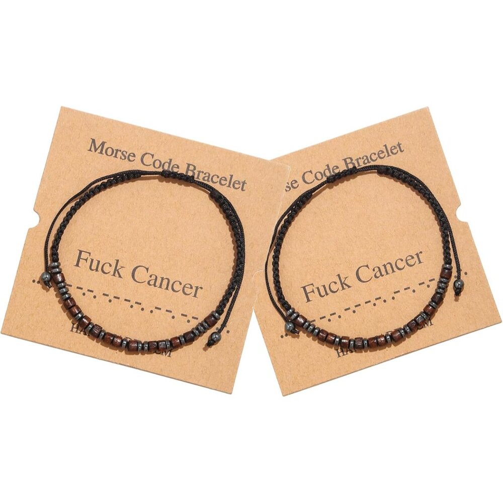 Adjustable Morse Code Friendship Bracelet For Men… - image 1